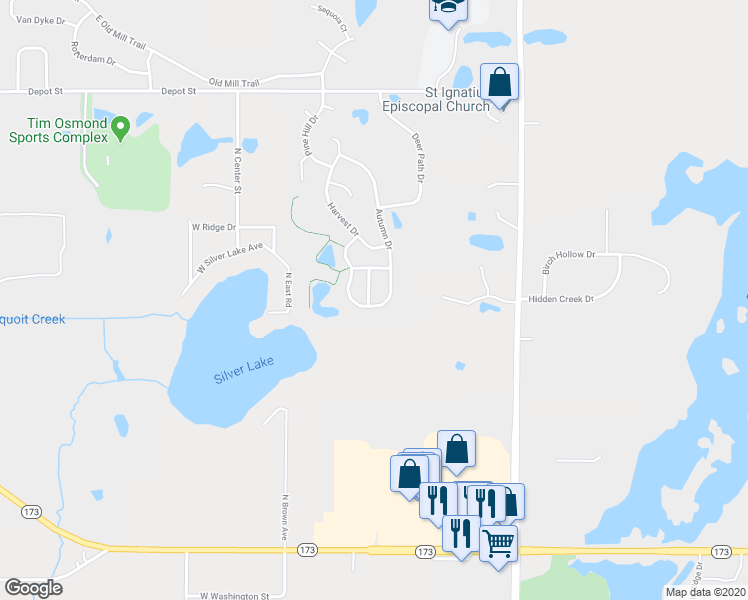 map of restaurants, bars, coffee shops, grocery stores, and more near 1055 Crabtree Lane in Antioch