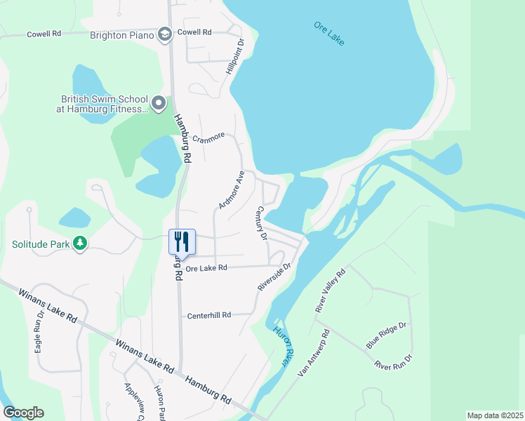 map of restaurants, bars, coffee shops, grocery stores, and more near 8845 Lagoon Drive in Brighton