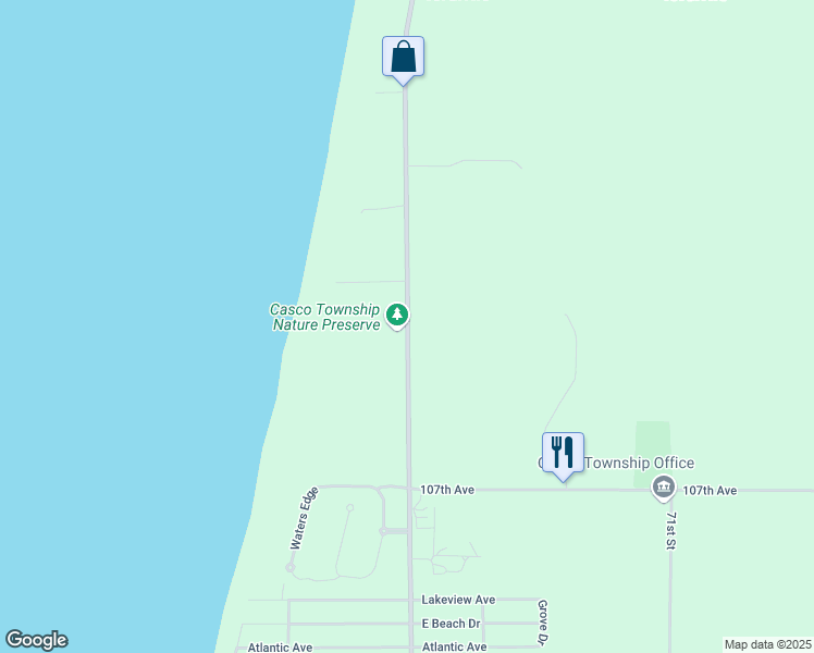 map of restaurants, bars, coffee shops, grocery stores, and more near 750 Blue Star Highway in South Haven
