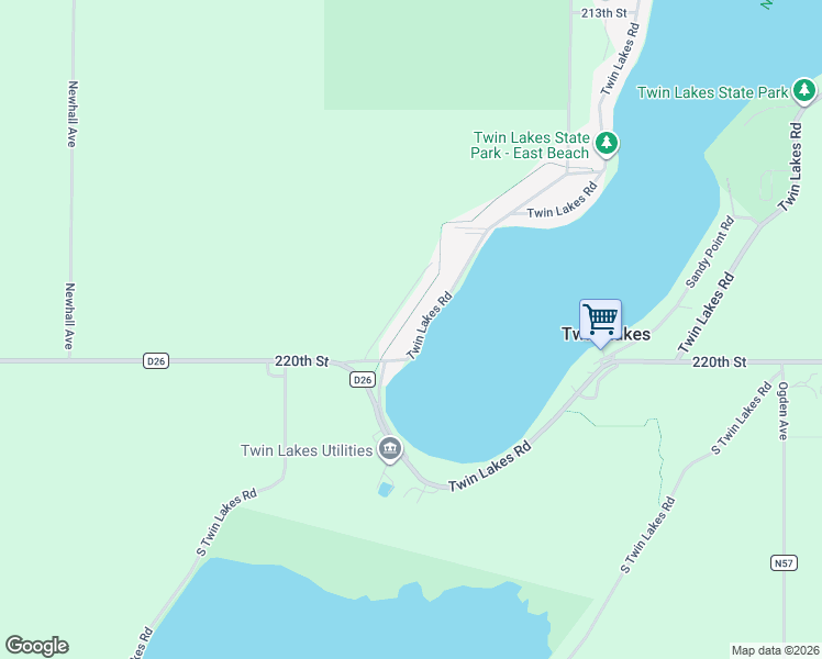 map of restaurants, bars, coffee shops, grocery stores, and more near 7316 Twin Lakes Road in Manson