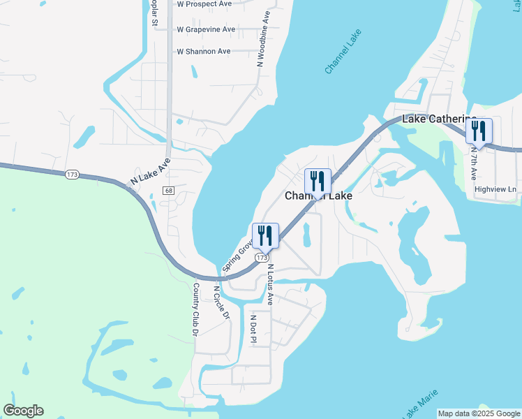 map of restaurants, bars, coffee shops, grocery stores, and more near 26198 Spring Grove Road in Antioch