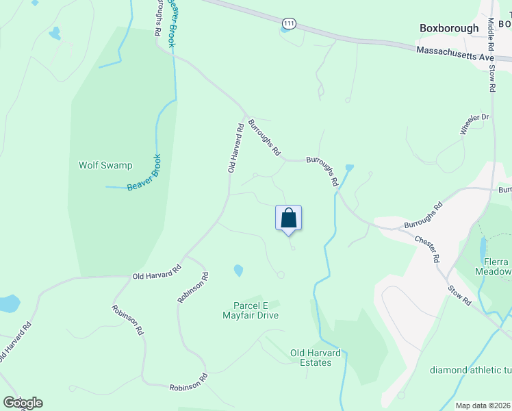 map of restaurants, bars, coffee shops, grocery stores, and more near 56 Pierce Ln in Boxborough