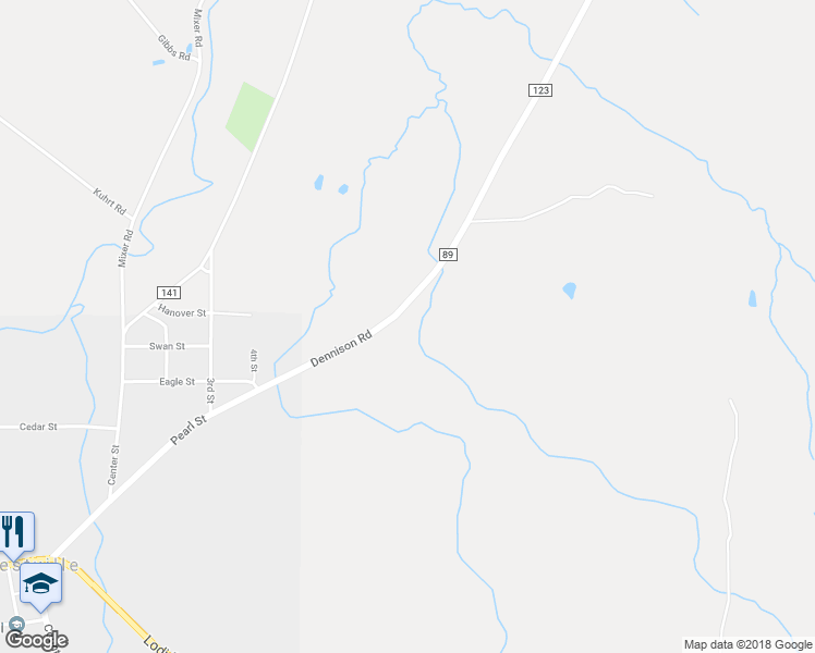 map of restaurants, bars, coffee shops, grocery stores, and more near 10960 Dennison Road in Forestville