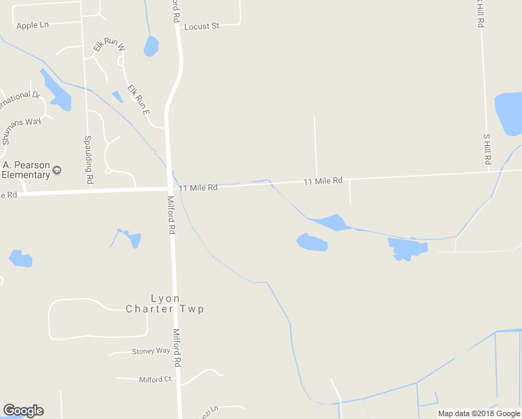 map of restaurants, bars, coffee shops, grocery stores, and more near 56447 11 Mile Road in Lyon Charter Township