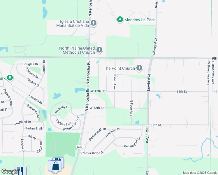 map of restaurants, bars, coffee shops, grocery stores, and more near 42264 Hayner Avenue in Zion