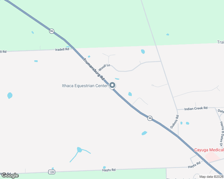 map of restaurants, bars, coffee shops, grocery stores, and more near 1460 Trumansburg Road in Ithaca