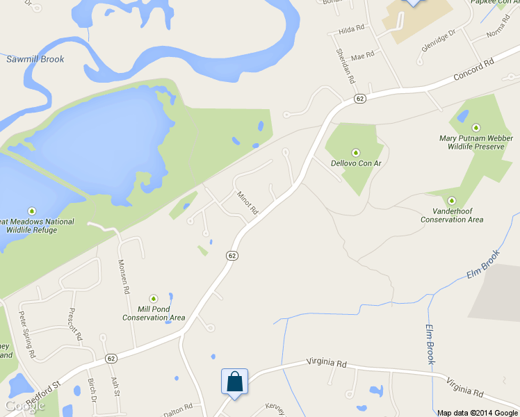 map of restaurants, bars, coffee shops, grocery stores, and more near 667 Old Bedford Road in Concord