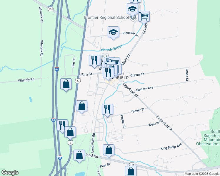 map of restaurants, bars, coffee shops, grocery stores, and more near 4 Coates Avenue in Deerfield