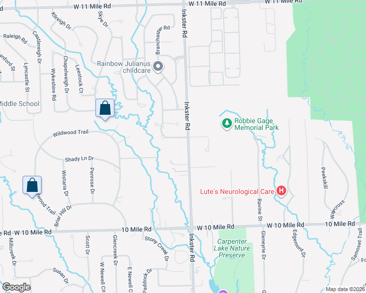 map of restaurants, bars, coffee shops, grocery stores, and more near 24800 Arden Park Drive in Farmington Hills