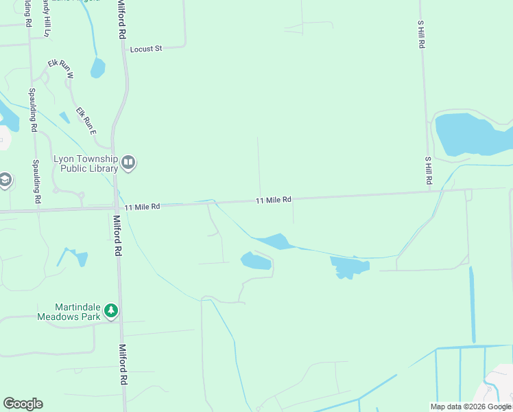 map of restaurants, bars, coffee shops, grocery stores, and more near 55821 11 Mile Road in New Hudson