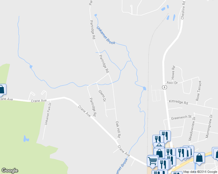 map of restaurants, bars, coffee shops, grocery stores, and more near 123 Oak Hill Road in Pittsfield