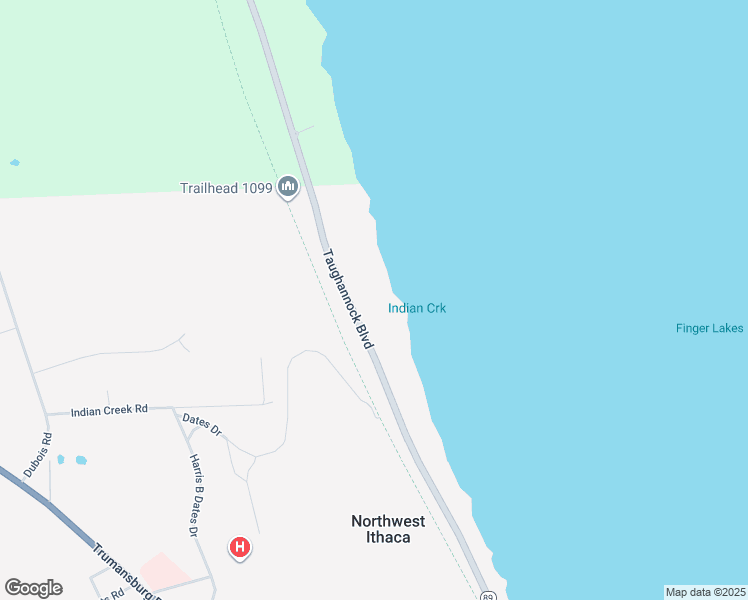 map of restaurants, bars, coffee shops, grocery stores, and more near 1057 Taughannock Blvd in Ithaca