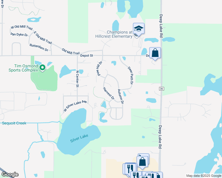 map of restaurants, bars, coffee shops, grocery stores, and more near 330 Oak Hill Court in Antioch