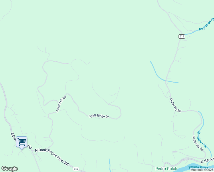 map of restaurants, bars, coffee shops, grocery stores, and more near 95645 Spirit Ridge Road in Gold Beach