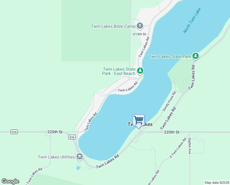 map of restaurants, bars, coffee shops, grocery stores, and more near 2175 Oakhurst Avenue in Manson