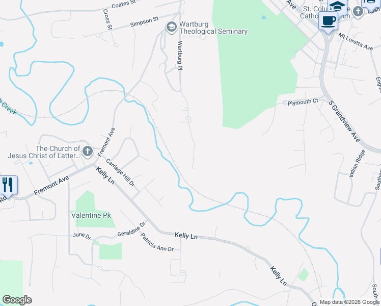 map of restaurants, bars, coffee shops, grocery stores, and more near 695 Sunset Ridge in Dubuque
