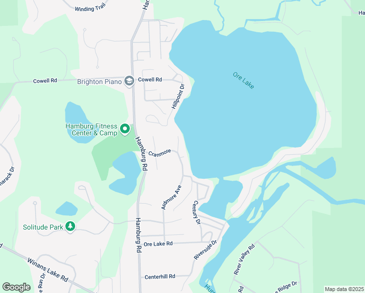 map of restaurants, bars, coffee shops, grocery stores, and more near 8533 Oreview Avenue in Brighton
