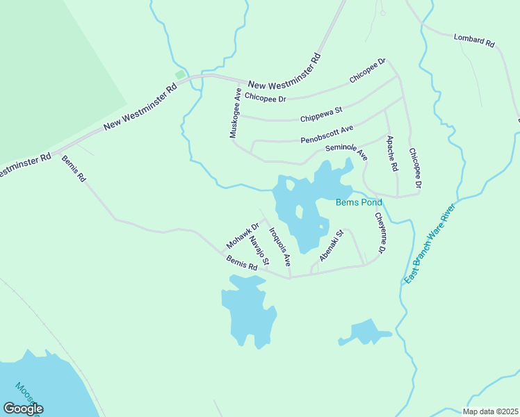 map of restaurants, bars, coffee shops, grocery stores, and more near 99 Iroquois Avenue in Hubbardston