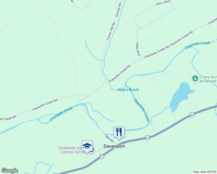 map of restaurants, bars, coffee shops, grocery stores, and more near 6928 Charlotte Creek Rd in Davenport