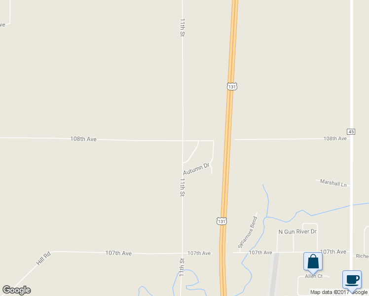 map of restaurants, bars, coffee shops, grocery stores, and more near 793 11th Street in Otsego