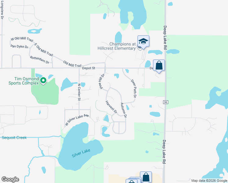 map of restaurants, bars, coffee shops, grocery stores, and more near 904 Autumn Drive in Antioch
