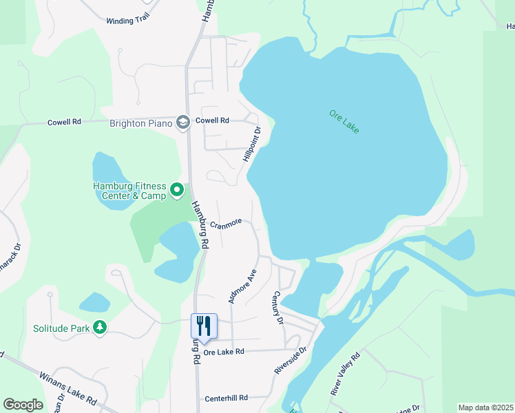map of restaurants, bars, coffee shops, grocery stores, and more near 8533 Oreview Avenue in Brighton