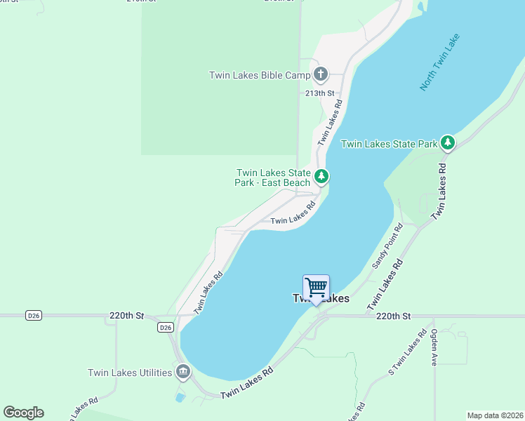 map of restaurants, bars, coffee shops, grocery stores, and more near 2175 Oakhurst Avenue in Manson