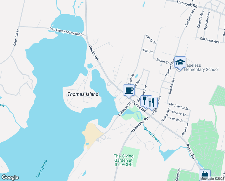 map of restaurants, bars, coffee shops, grocery stores, and more near 467 Pecks Rd in Pittsfield