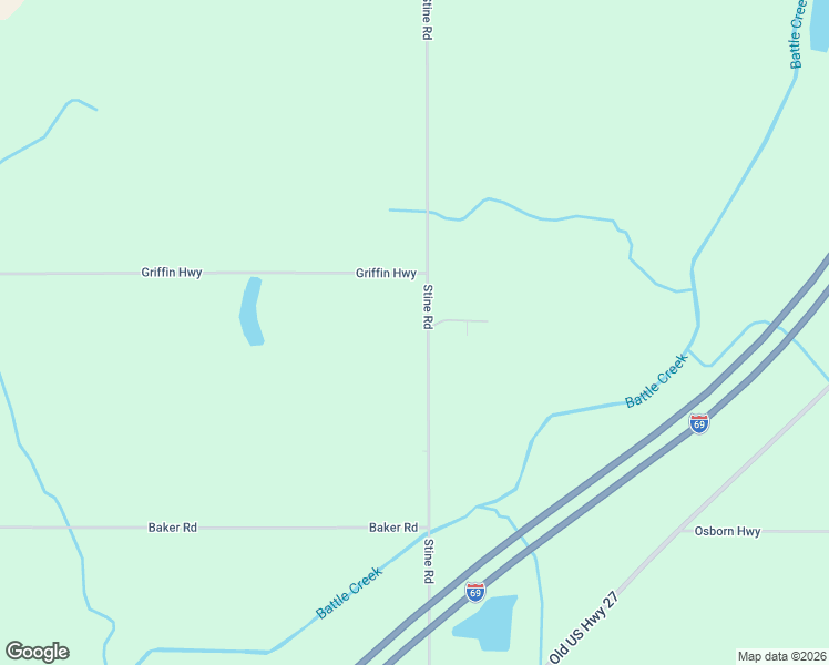 map of restaurants, bars, coffee shops, grocery stores, and more near 6130 Stine Road in Olivet