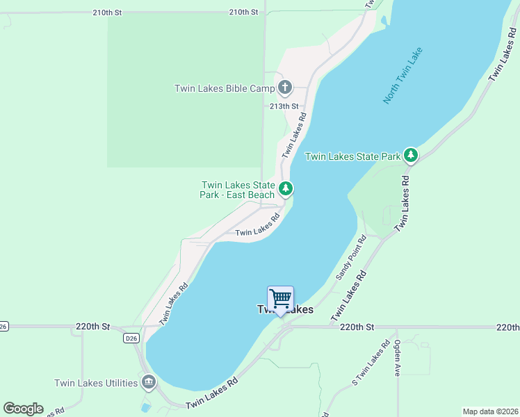 map of restaurants, bars, coffee shops, grocery stores, and more near 2194 Oakhurst Avenue in Manson