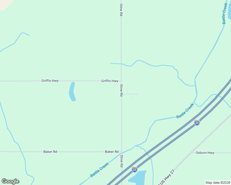 map of restaurants, bars, coffee shops, grocery stores, and more near 6130 Stine Road in Olivet