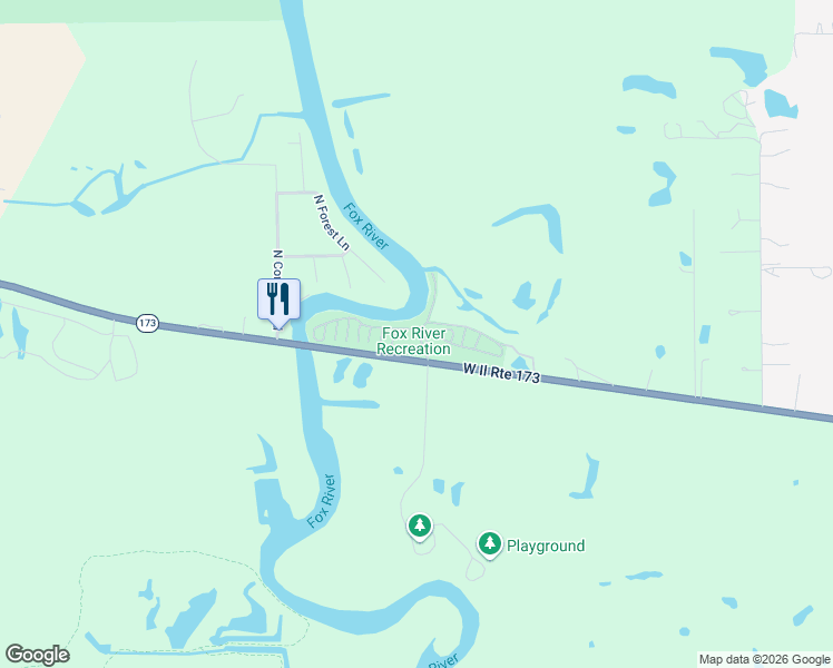map of restaurants, bars, coffee shops, grocery stores, and more near 164 West Il Route 173 in Antioch