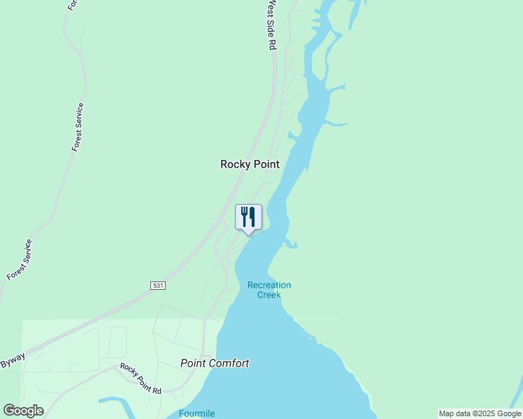 map of restaurants, bars, coffee shops, grocery stores, and more near 28303 Rocky Point Road in Klamath Falls