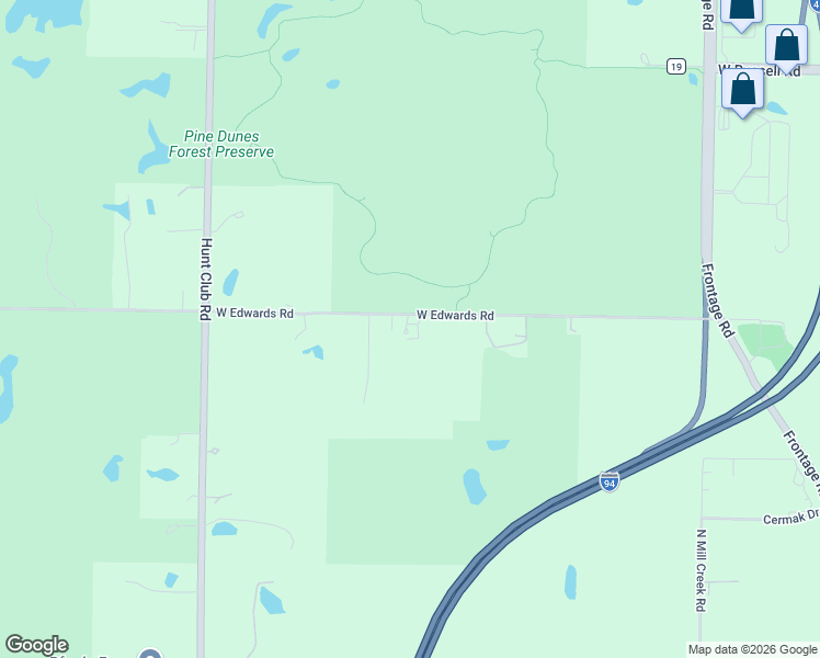 map of restaurants, bars, coffee shops, grocery stores, and more near 17049 West Edwards Road in Antioch