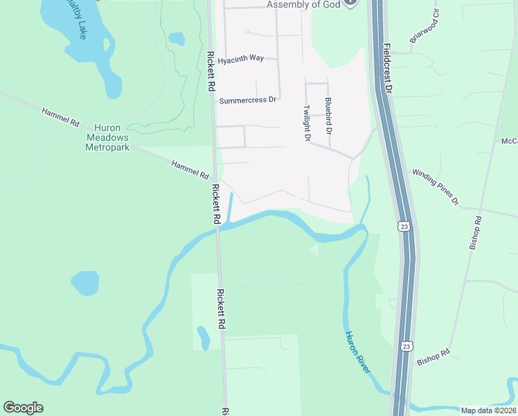 map of restaurants, bars, coffee shops, grocery stores, and more near 9192 Huron River Drive in Brighton
