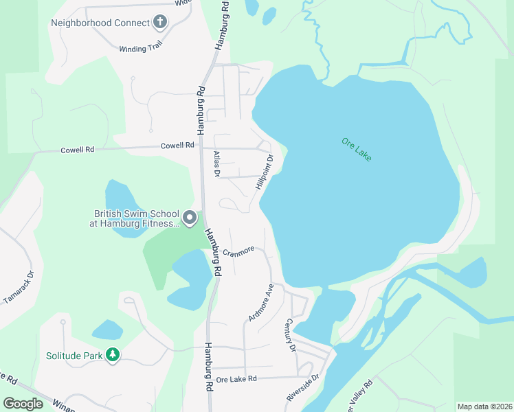 map of restaurants, bars, coffee shops, grocery stores, and more near 8435 Hillpoint Drive in Brighton