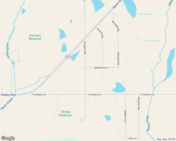 map of restaurants, bars, coffee shops, grocery stores, and more near 11220 Duggan Road in Central Point