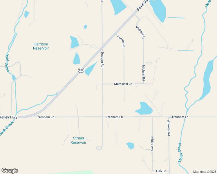 map of restaurants, bars, coffee shops, grocery stores, and more near 11220 Duggan Road in Central Point