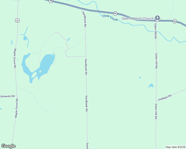 map of restaurants, bars, coffee shops, grocery stores, and more near 11046 Sandbank Road in Freedom