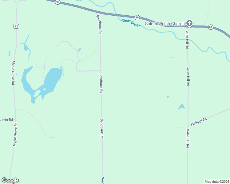 map of restaurants, bars, coffee shops, grocery stores, and more near 11046 Sandbank Road in Freedom