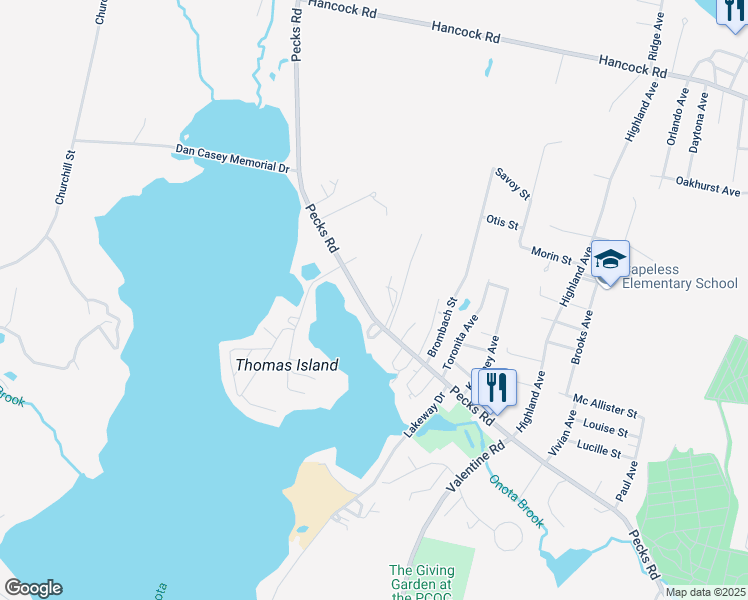 map of restaurants, bars, coffee shops, grocery stores, and more near 492 Pecks Road in Pittsfield