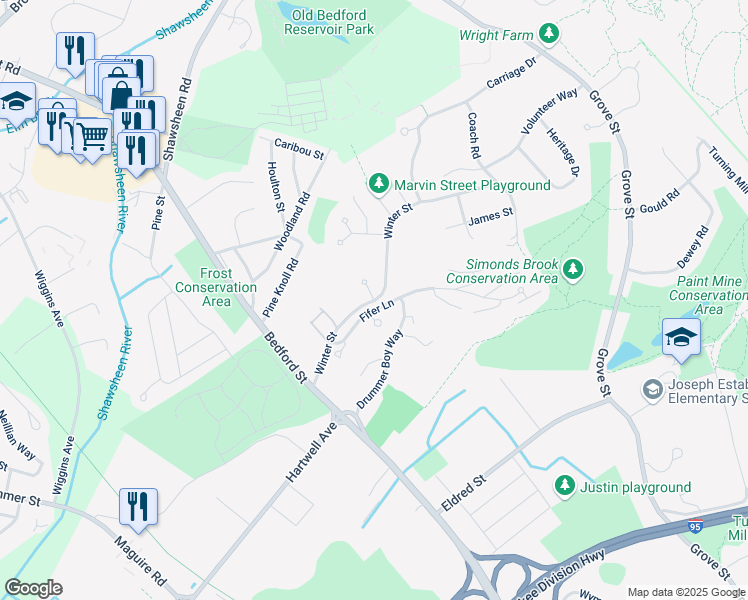 map of restaurants, bars, coffee shops, grocery stores, and more near 1 Magnolia Lane in Lexington