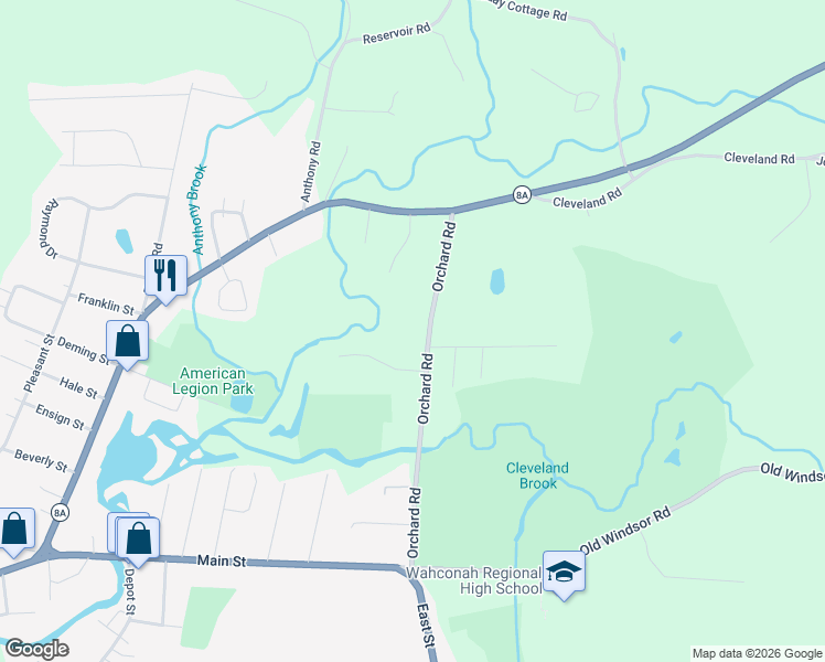 map of restaurants, bars, coffee shops, grocery stores, and more near 54 Appletree Lane in Dalton