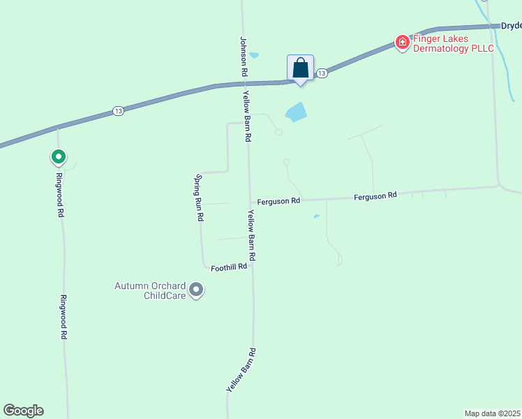 map of restaurants, bars, coffee shops, grocery stores, and more near 457 Ferguson Rd in Freeville