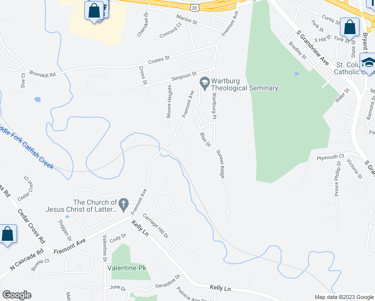 map of restaurants, bars, coffee shops, grocery stores, and more near 1955 Pulpit Rock Lane in Dubuque
