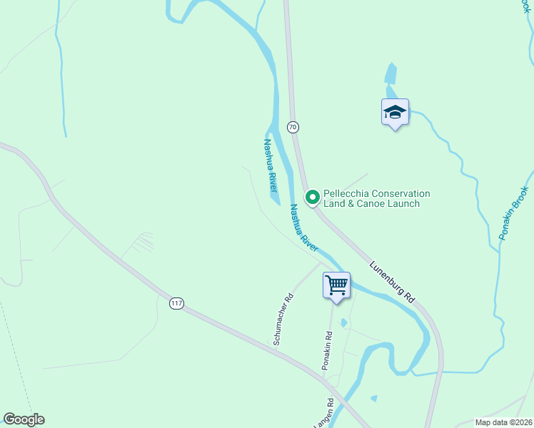 map of restaurants, bars, coffee shops, grocery stores, and more near 327 Ponakin Road in Lancaster