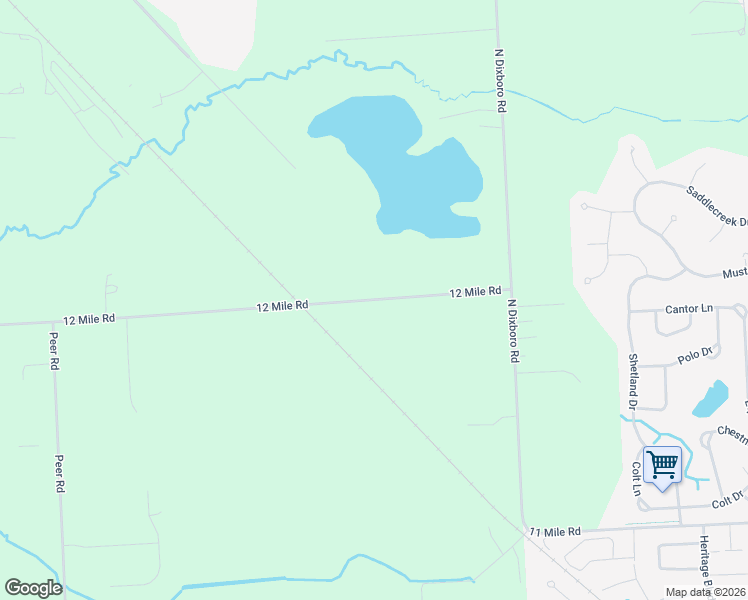 map of restaurants, bars, coffee shops, grocery stores, and more near 13700 12 Mile Road in South Lyon