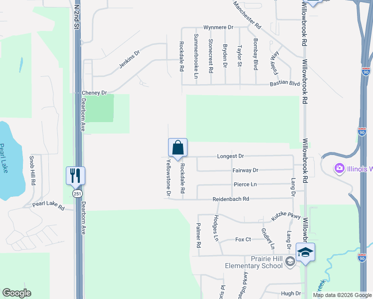 map of restaurants, bars, coffee shops, grocery stores, and more near 15200 Albatross Drive in South Beloit