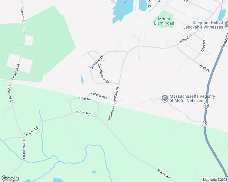 map of restaurants, bars, coffee shops, grocery stores, and more near 767 Willard Street in Leominster