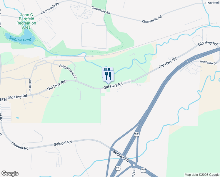 map of restaurants, bars, coffee shops, grocery stores, and more near 14180 Old Highway Road in Dubuque